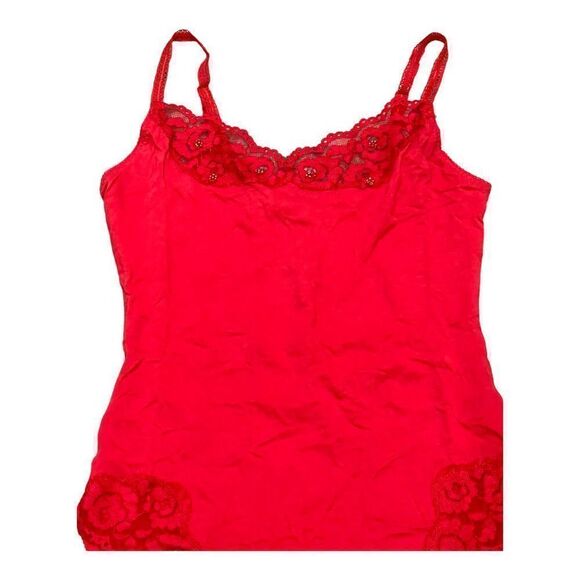 INTIMATELY FREE PEOPLE Women’s Bodysuit Lace Beads Lady Bird  NWT Red Size Small - Picture 4 of 4